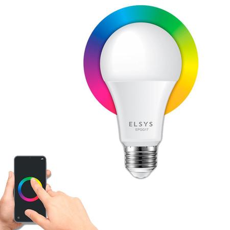 Imagem de Lampada LED Inteligente Elsys EPGG17, Wi-Fi, RGB, com Controle Via APP, 10W, 1050 Lúmens - 998901330320
