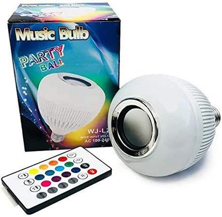Lâmpada Led Luz Rgb Bluetooth Música Com Controle Remoto 6W WJ-L2 AC  100/240V Caixa Som - BULB - Lâmpada Inteligente - Magazine Luiza
