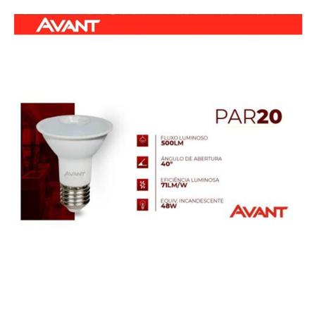 Imagem de Lâmpada Led Par20 7w IP 20 Econômica Bivolt 3000K E27 Avant