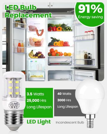 Lâmpada LED para geladeira kei D34L 3,5 W 85 V-265 V E27 2-Pac