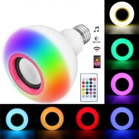 Imagem de Lampada Led Rgb C/ Bluetooth Caixa De Som E Controle Remoto