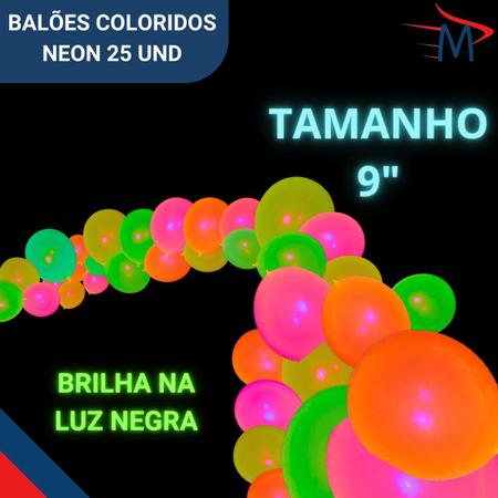 Imagem de Lâmpada Led rgb Controle Remoto 9w Com Balões Neon 25 und 