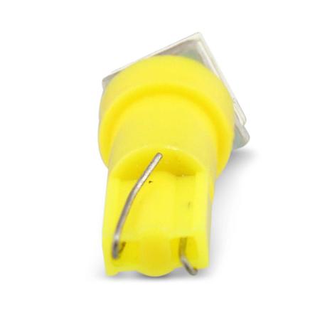 Imagem de Lâmpada LED T5 Pingo Esmagadinha 1 LED 12V 0,36W Amarelo para Aplicação no Painel Carro