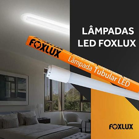 Imagem de Lâmpada LED Tubular 18W em Vidro Luz Branca Tubo T-8 Bivolt Foxlux