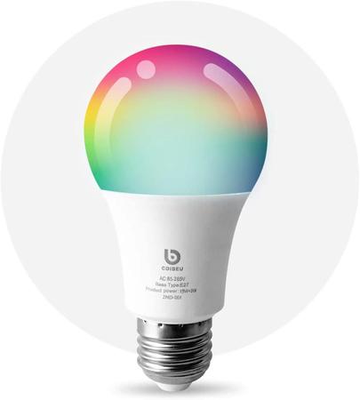 Imagem de Lâmpada Led Wifi Smart Cores E27 15W/18W Inteligente Rgb