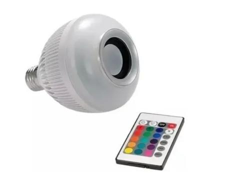 Imagem de Lampada Luz Led Rgb Bluetooth Música Caixa Som + Controle
