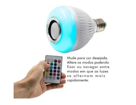 Imagem de Lampada Luz Led Rgb Bluetooth Música Caixa Som + Controle