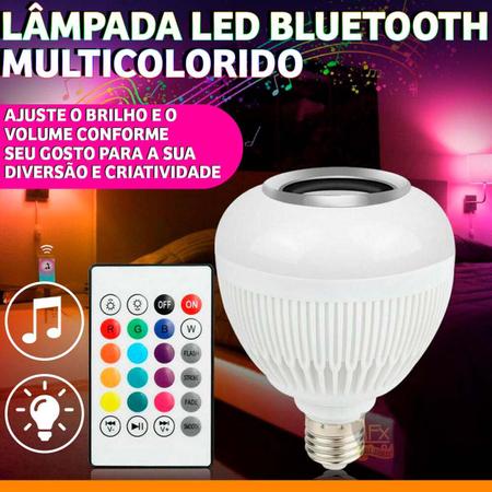 Lampada Luz Led Rgb Bluetooth Música Caixa Som Festa Musica - Estocasa -  Lâmpada de LED - Magazine Luiza