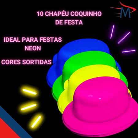 Imagem de Lâmpada Luz Negra UV 110V Espiral C/10 Chapéu Neon Colorido 