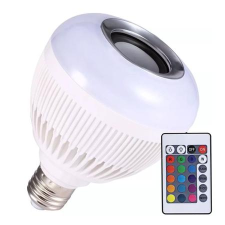 Imagem de Lampada Musical Caixa De Som Bluetooth Led Rgb Com Controle