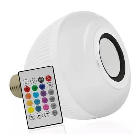 Imagem de Lampada Musical Caixa Som Bluetooth Led Rgb Com Controle E27