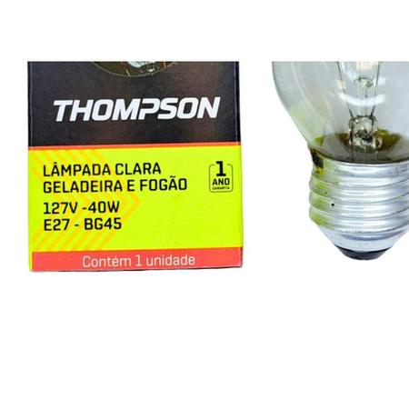 Imagem de Lampada Para Geladeira/Fogao/Lustre Thompson 40Wx127V. Clara ./ Kit Com 10 Peca