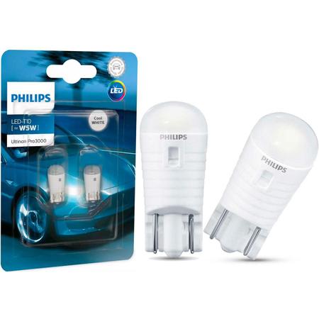 Lâmpada Philips Ultinon Pro3000 Led W5W T10 6000k 4 Pares