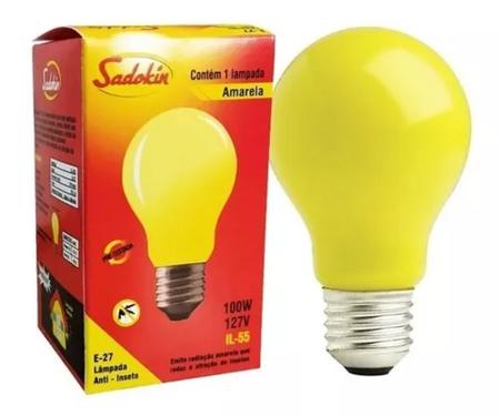 Imagem de Lampada Repelente Mosquitos Amarela 127v 60w Sadokin Com 5