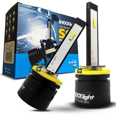 Imagem de Lâmpada Shocklight Led Automotivo S14 Nano Headlight 3600 Lumens 6000k 32W Encaixe Modelo H27