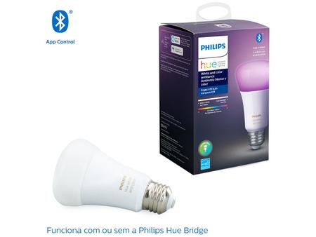 Imagem de Lâmpada Smart Philips Hue E27 White e Color 9W 
