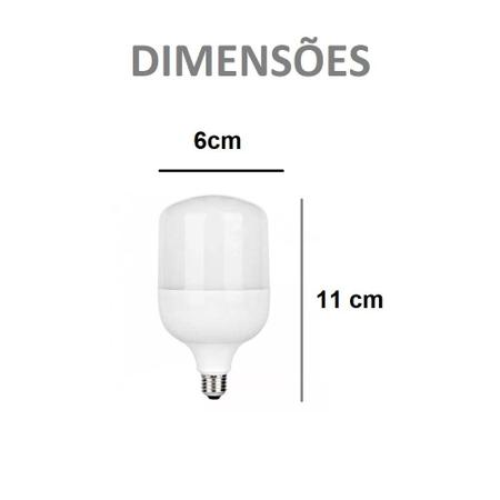 Imagem de Lampada Superled Alta Potência 20w E27 Luz Branca Fria 6500k Ourolux