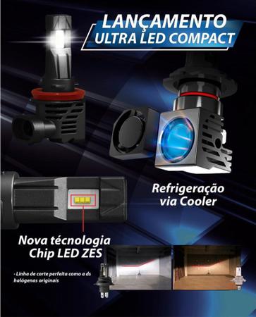 Imagem de Lampada Ultra LED Compact Chip ZES 6000K H4