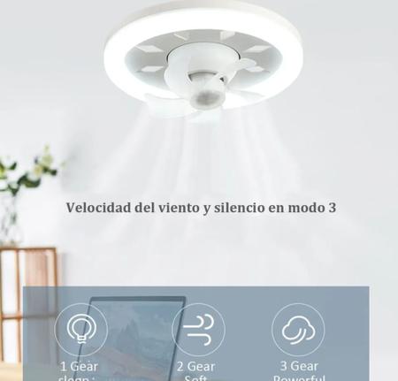 Imagem de Lampada Ventilador De Teto De 30w Com Luz Integrada E27 Teto Remoto