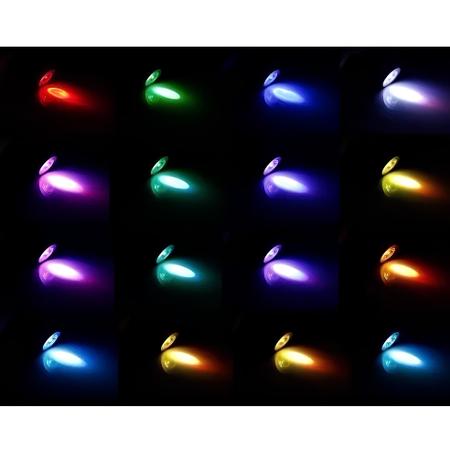 Imagem de Lâmpadas Led Dicroica Rgb 5w Colorida Controle Remoto - E-27