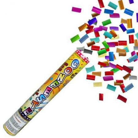 Imagem de Lança Confete Colorido Papel Crepom - 30cm