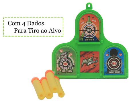 Imagem de Lança Dardos Alvo Divertido Infantil Menino Amarelo Verde Club Max Game Shoot +3 Anos VB173 Original Vip Toys