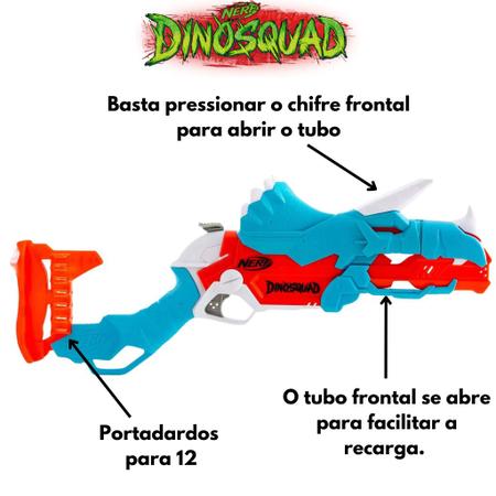 Nerf Dinosquad Dinossauro Dino Tricera-blast Com 12 Dardos - Hasbro -  Lançadores de Dardos - Magazine Luiza