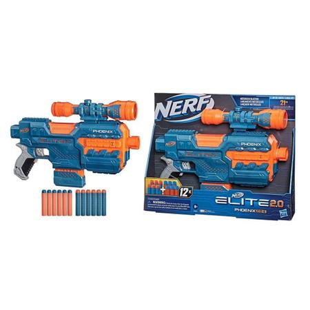 Lança Dardos Nerf Elite 2.0 Phoenix CS-6, Lançador Motorizado e Clip para 6  Dardos - E9962 - Hasbro : : Brinquedos e Jogos