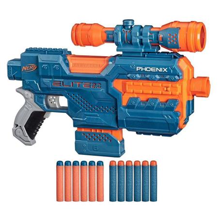 Lança Dardos Nerf Elite 2.0 Phoenix CS-6, Lançador Motorizado e Clip para 6  Dardos - E9962 - Hasbro : : Brinquedos e Jogos