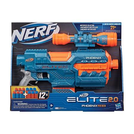 Lança Dardos Nerf Elite 2.0 Phoenix CS-6, Lançador Motorizado e Clip para 6  Dardos - E9962 - Hasbro : : Brinquedos e Jogos