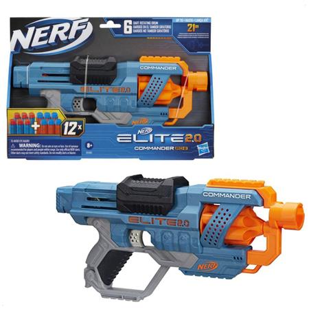 Lança Dardos Nerf Elite 2.0 Commander Rd-6 Tambor Giratório para 6