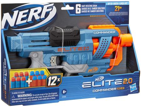 Lança Dardos Nerf Elite 2.0 Commander Rd-6 Tambor Giratório para 6