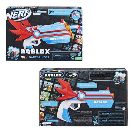 Lança Dardos - Nerf Roblox MM2 - Dartbringer - Clip para 3 Dardos