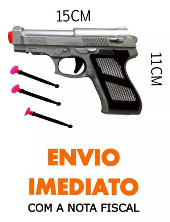 Brinquedo Kit Mini Pistola Com Dardos Ventosa Lançador Arminha De