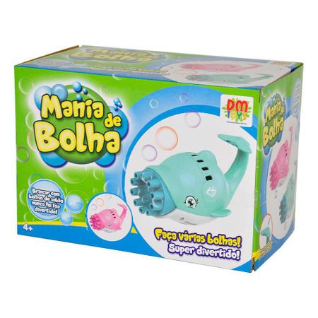 Lançador De Bolha Golfinho Mania De Bolha - Dm Toys Imagem de Lançador De Bolha Golfinho Mania De Bolha - Dm Toys