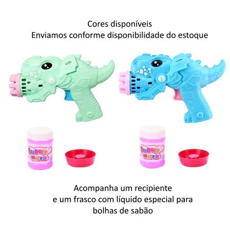 Imagem de Lançador de Bolhas de Sabão Automático Infantil Dinossauro  1 un