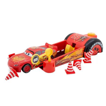 Brinquedo Kit Peão Lançador Carros Disney