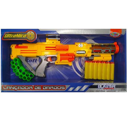 Lançador Elétrico de Dardos Estilo Nerf + 3 Pentes Cheios ( Semi-Novo )