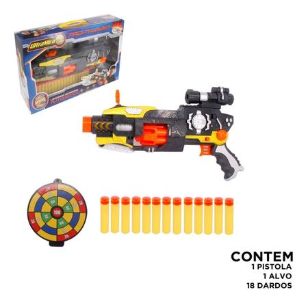 Lançador de Dardos Arma Tipo Nerf da Well Kids 45 cm x 14 cm