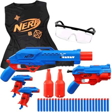 Imagem de Lançador de Dardos Nerf Alpha Strike Mission Colete e Óculos