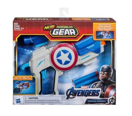 Lançador Nerf Assembler Gear Capitao America Hasbro E3355 em