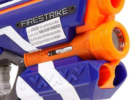 Lança Dardo Nerf N-Strike Elite Firestrike Hasbro - Laranja