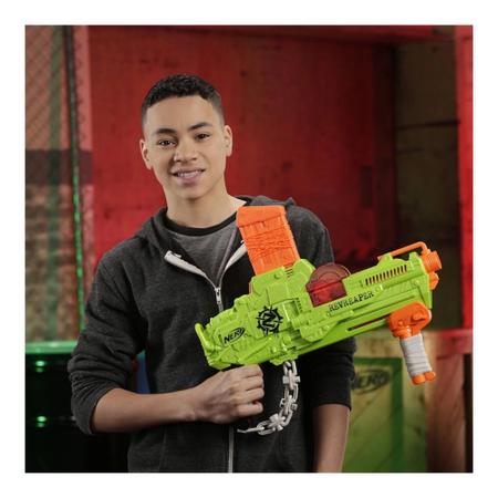 Brinquedo Lançador De Dardos Nerf Zombie Strike RevReaper em