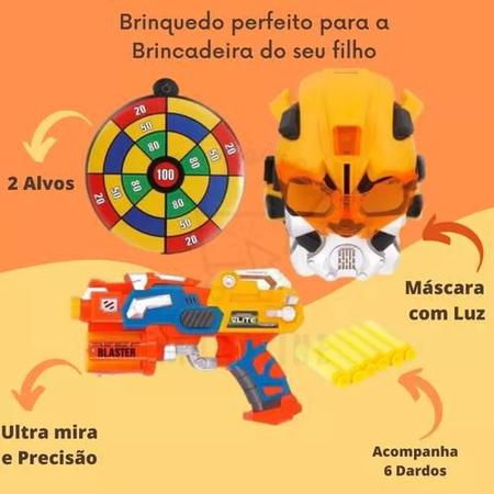 Lançador de Dardos Arma Tipo Nerf da Well Kids 45 cm x 14 cm