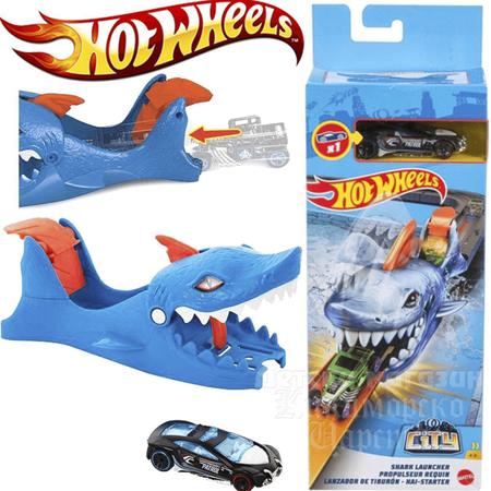 Pista Hot Wheels - Lançador Tubarão - GVF43 Escala Miniaturas by