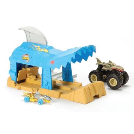 Hot Wheels Pista Monster Trucks Lançadores Radicais Shark - GKY03 - Mattel  - Pistas - Magazine Luiza