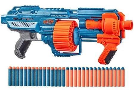 Imagem de Lançador Nerf Elite 2.0 Shockwave RD15  30 Dardos e Tambor Giratório - Hasbro