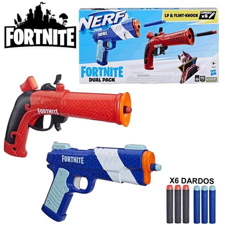 Conjunto de Lança Dardos - Nerf - Fortnite Dual Pack Elite - 6 Dardos -  Hasbro