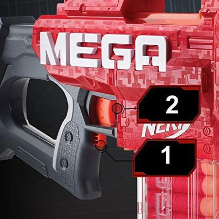 Imagem de Lançador NERF Mega Motostryke Motorizado 10-Dart Blaster - Inclui 10 Mega Dardos Oficiais e Clipe de 10 Dardos - para Crianças, Adolescentes, Adultos