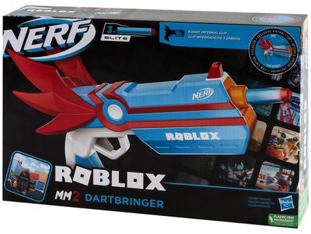 Lançador Nerf Roblox MM2: Dartbringer - Hasbro 6 Peças com